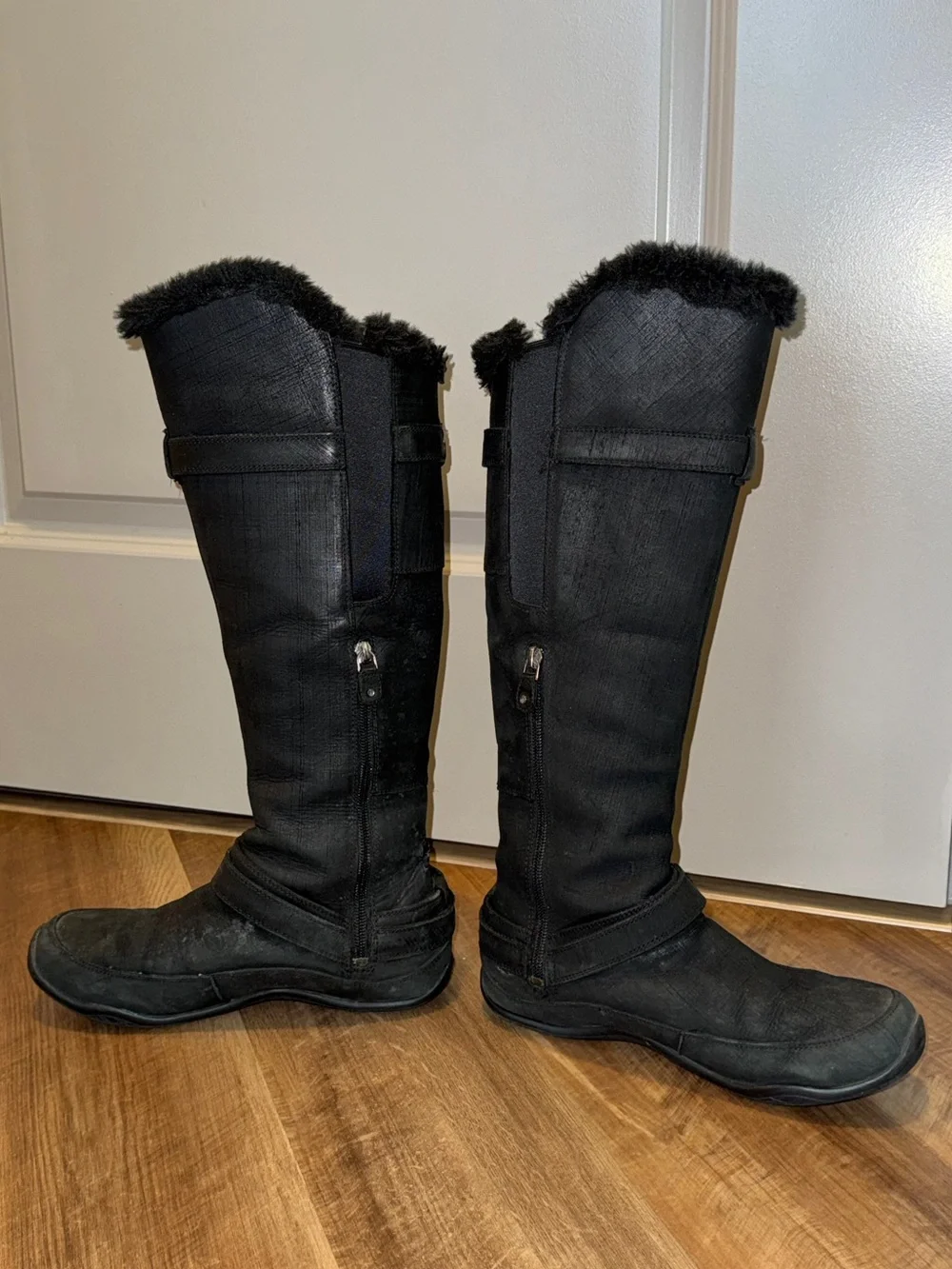 The North Face Brianna Black Tall Faux-Fur Trim Winter Boots US 7 Primaloft 200g
